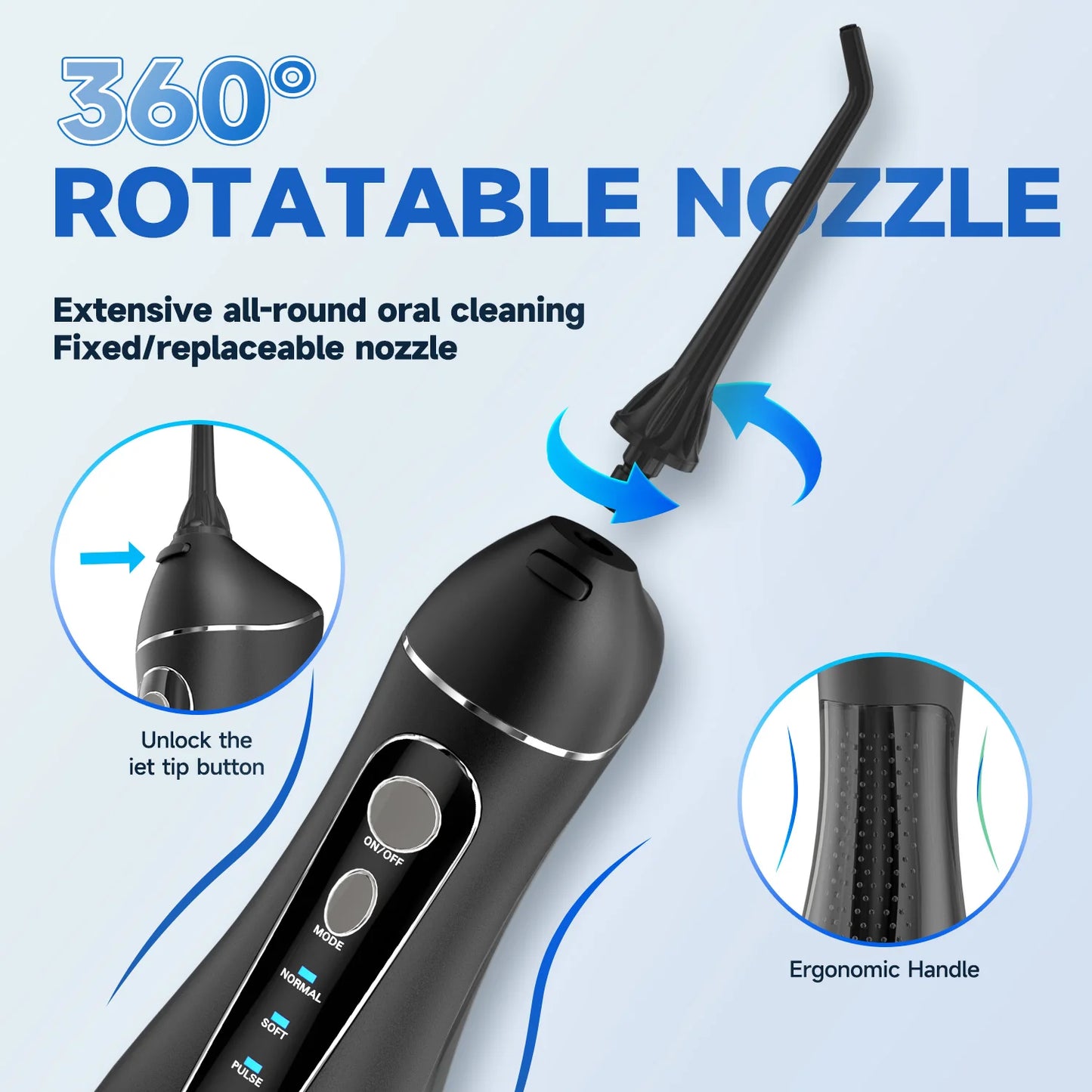 SIXTEEN TEETH DENTAL FLOSS ORAL IRRIGATOR