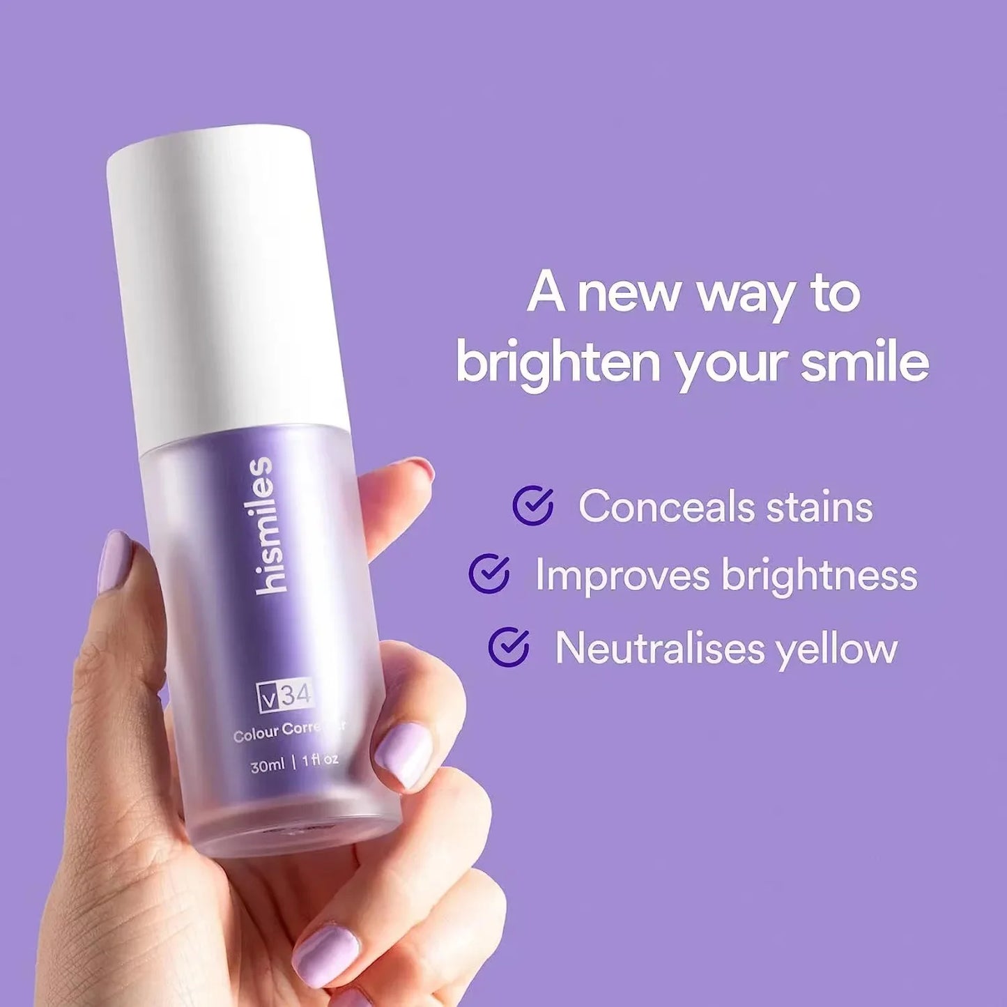 30ml V34 SmileKit Purple Toothpaste Removes Tartar Clean Oral Hygiene Fresh Breath Whitening Teeth Care Products