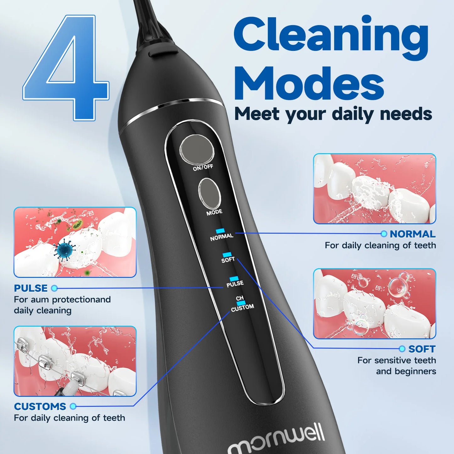 SIXTEEN TEETH DENTAL FLOSS ORAL IRRIGATOR