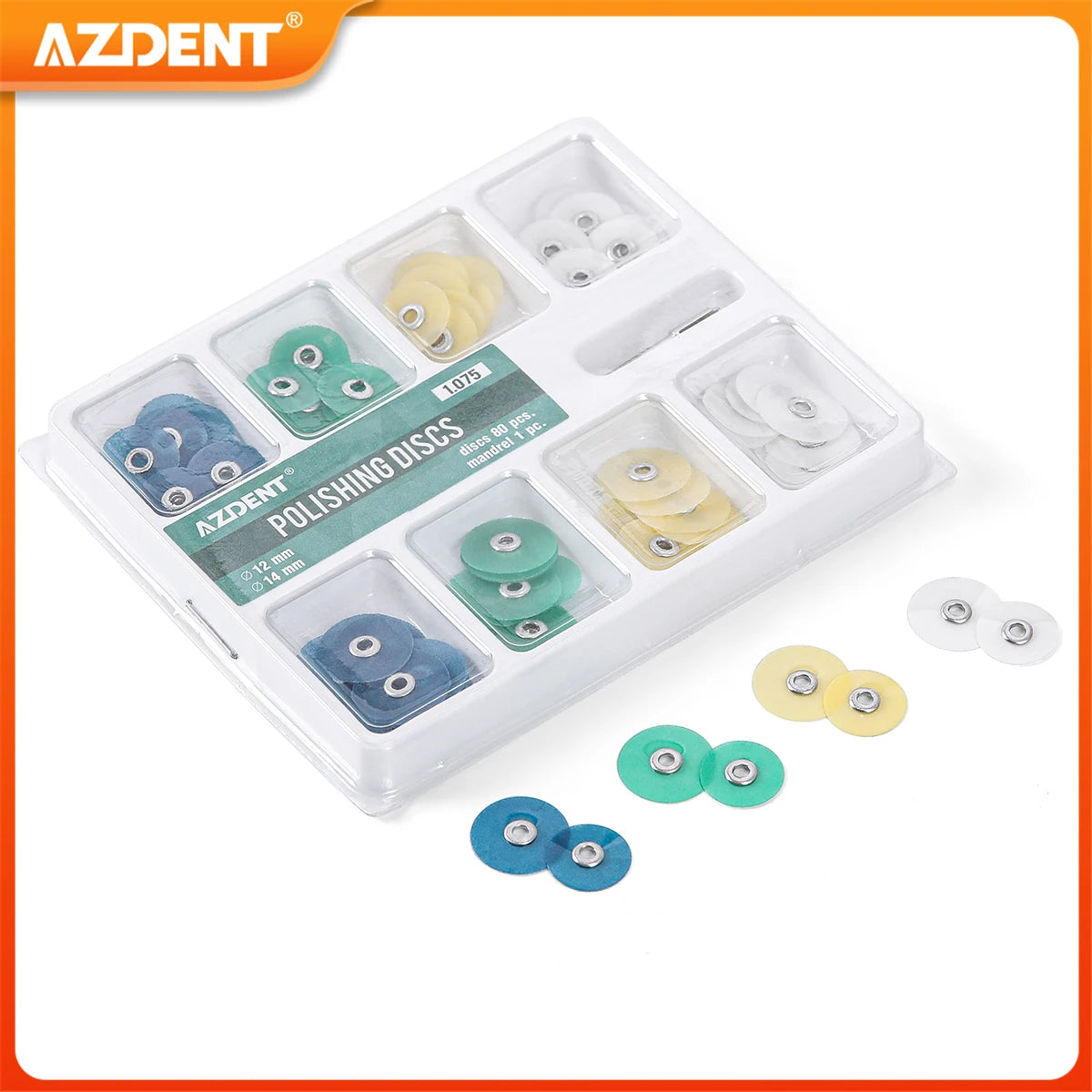 AZDENT Dental Polishing Discs Gross Reduction Contouring Mandrel Dentistry Consumables Stripes Autoclaved