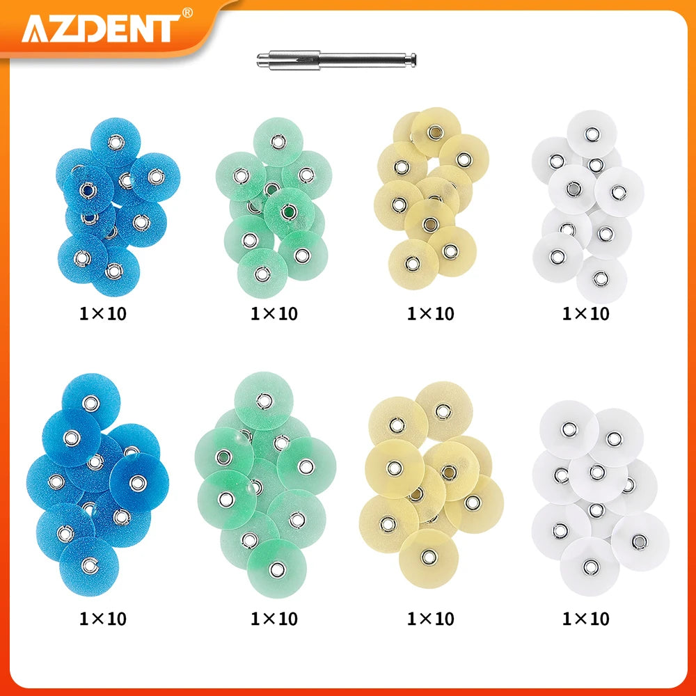 AZDENT Dental Polishing Discs Gross Reduction Contouring Mandrel Dentistry Consumables Stripes Autoclaved