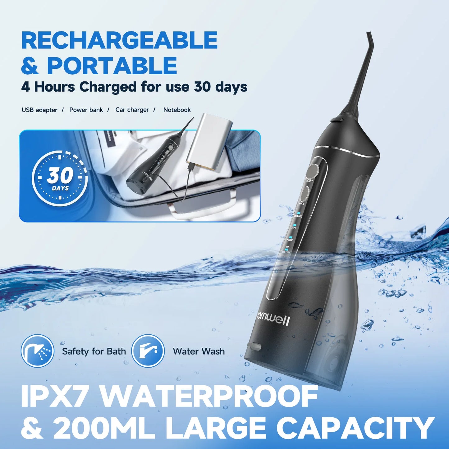 SIXTEEN TEETH DENTAL FLOSS ORAL IRRIGATOR