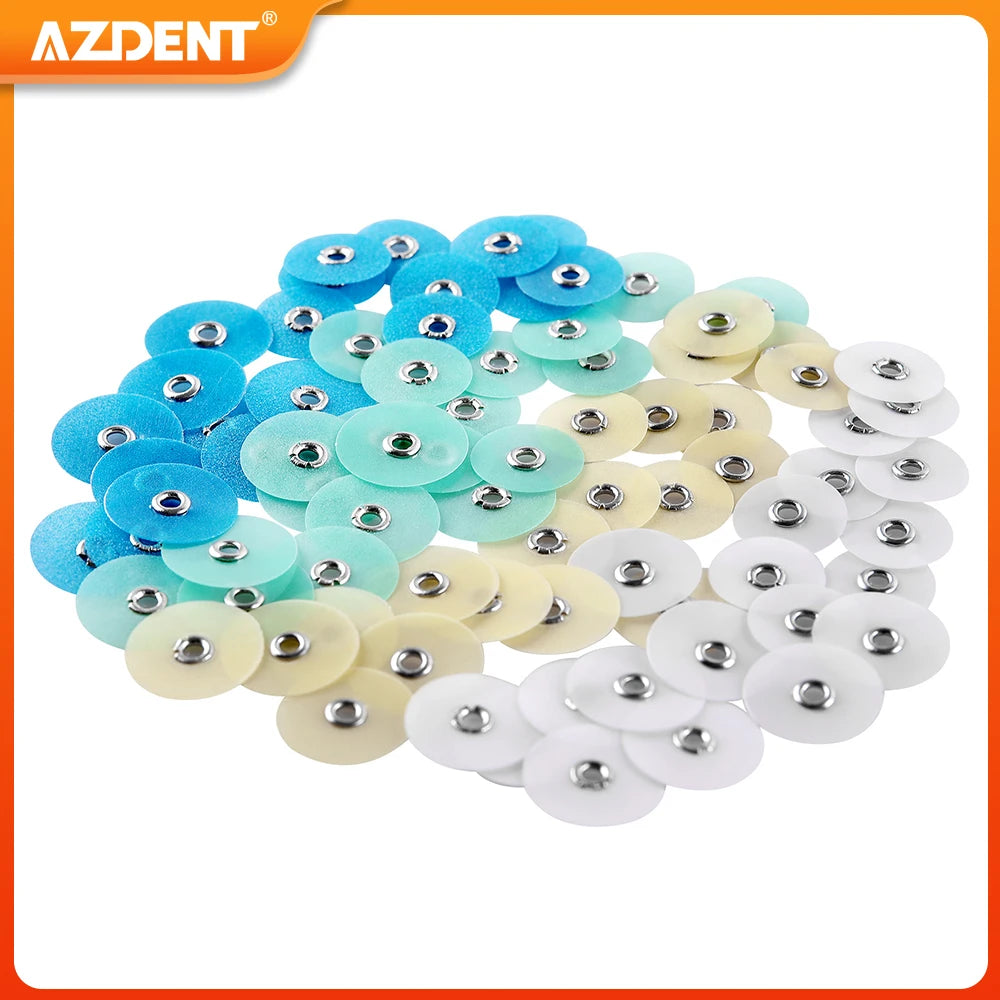 AZDENT Dental Polishing Discs Gross Reduction Contouring Mandrel Dentistry Consumables Stripes Autoclaved