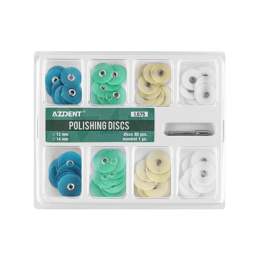 AZDENT Dental Polishing Discs Gross Reduction Contouring Mandrel Dentistry Consumables Stripes Autoclaved