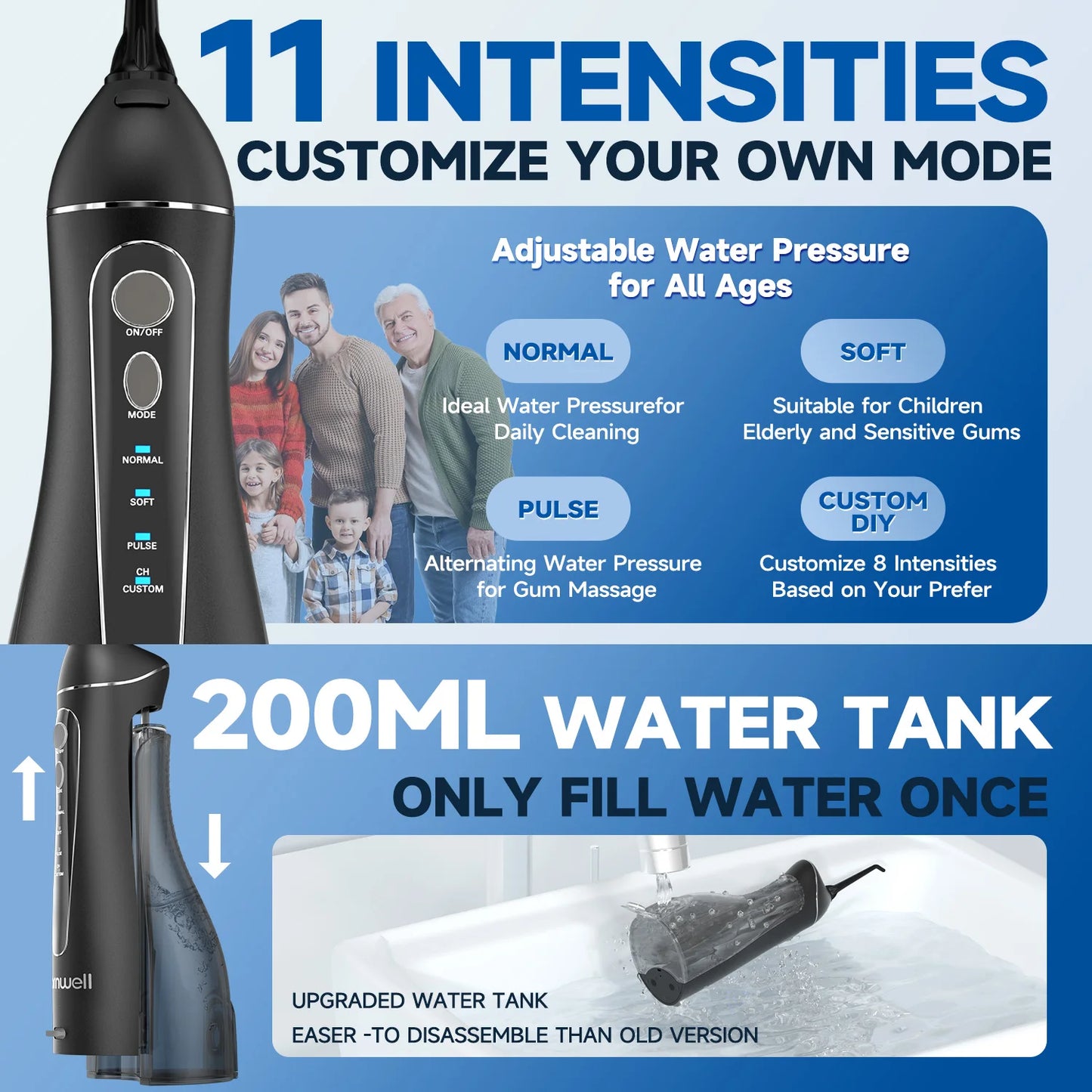 SIXTEEN TEETH DENTAL FLOSS ORAL IRRIGATOR