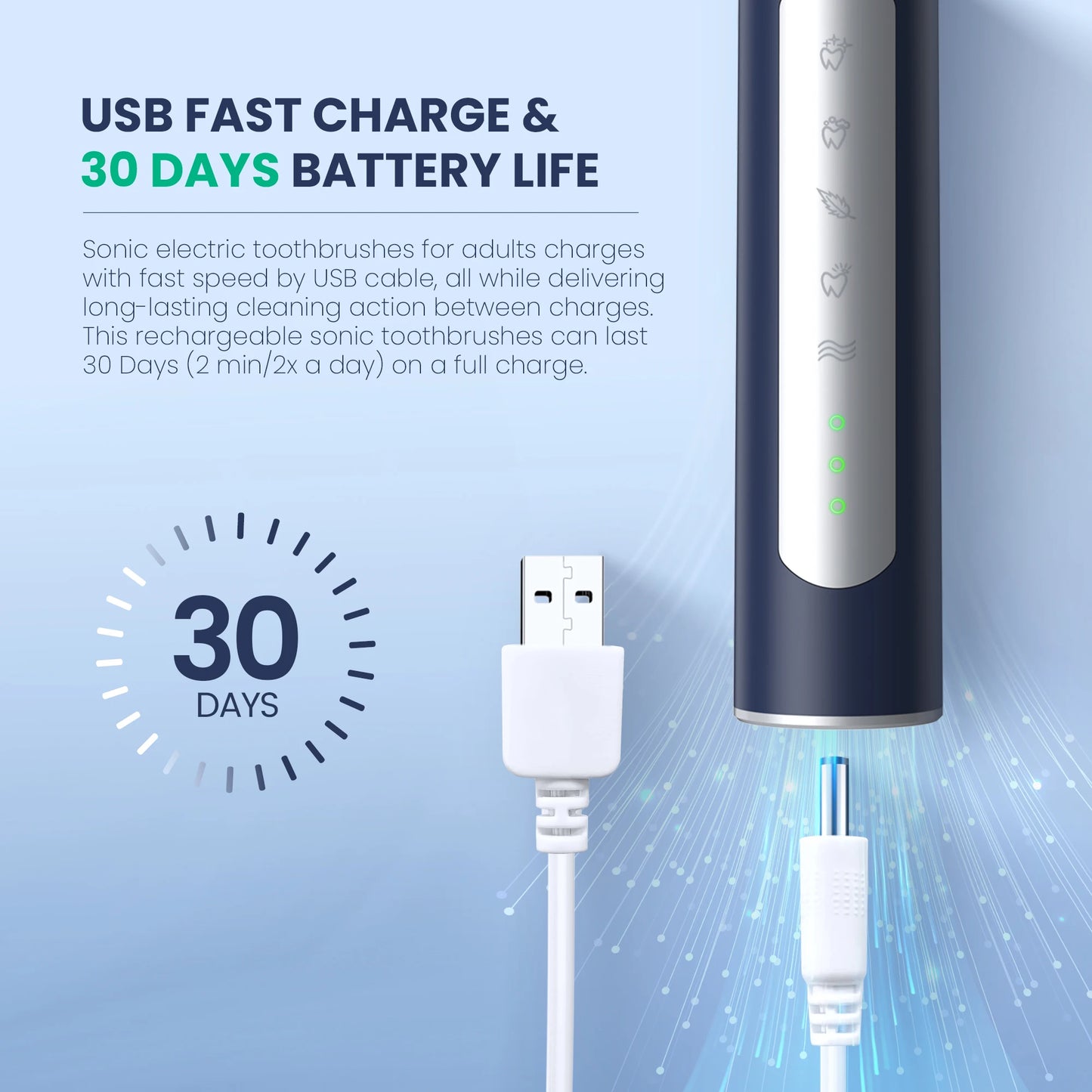 SIXTEEN TEETH Electric Sonic Toothbrush