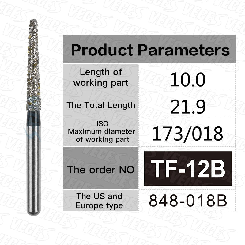 TR Type Extra Coarse Dental Diamond Burs Standard Dentistry Strawberries Drills Dentist Tools FG High Speed Bur 1.6mm 10pcs