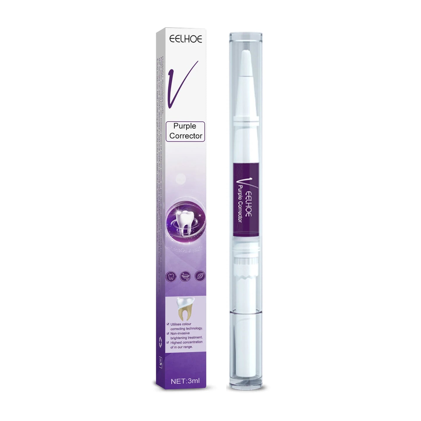 30ml V34 SmileKit Purple Toothpaste Removes Tartar Clean Oral Hygiene Fresh Breath Whitening Teeth Care Products