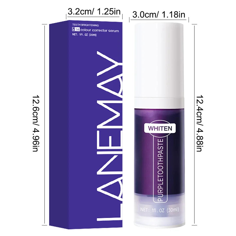 30ml V34 SmileKit Purple Toothpaste Removes Tartar Clean Oral Hygiene Fresh Breath Whitening Teeth Care Products