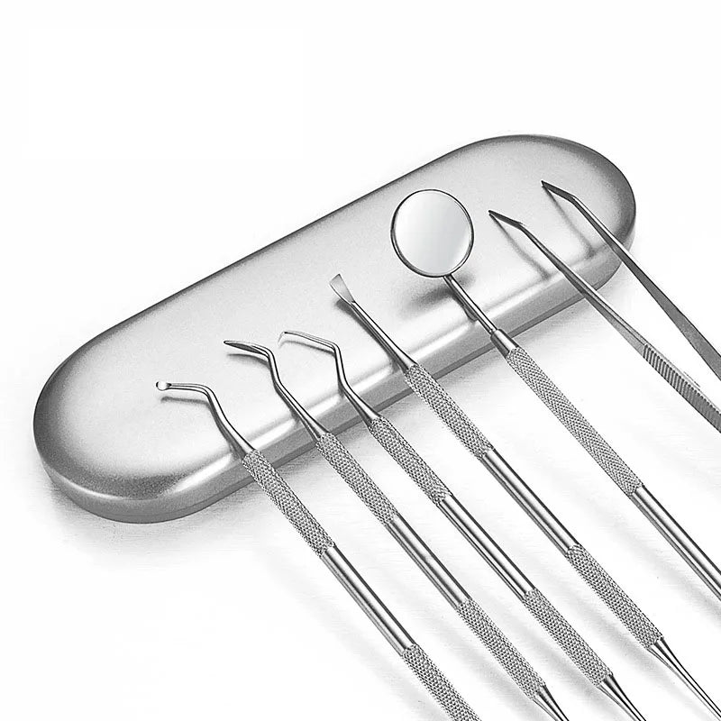 304 Stainless Steel Dental Tools Mouth Mirror Probe Tartar Protector Tartar Tools Dentist Tool Set Decalcification