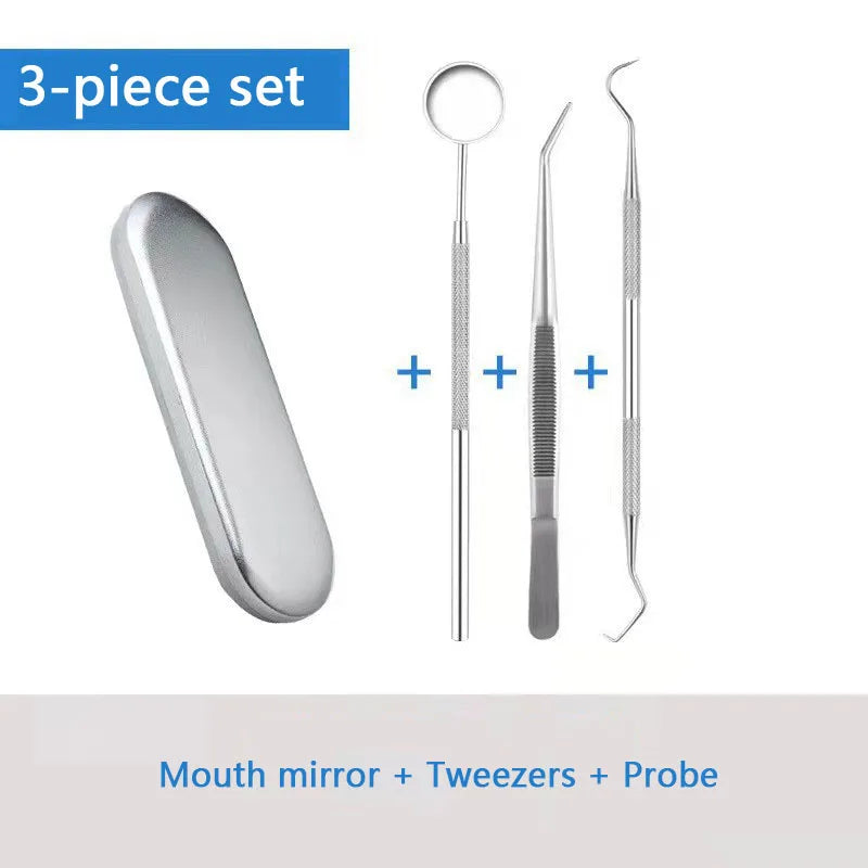 304 Stainless Steel Dental Tools Mouth Mirror Probe Tartar Protector Tartar Tools Dentist Tool Set Decalcification