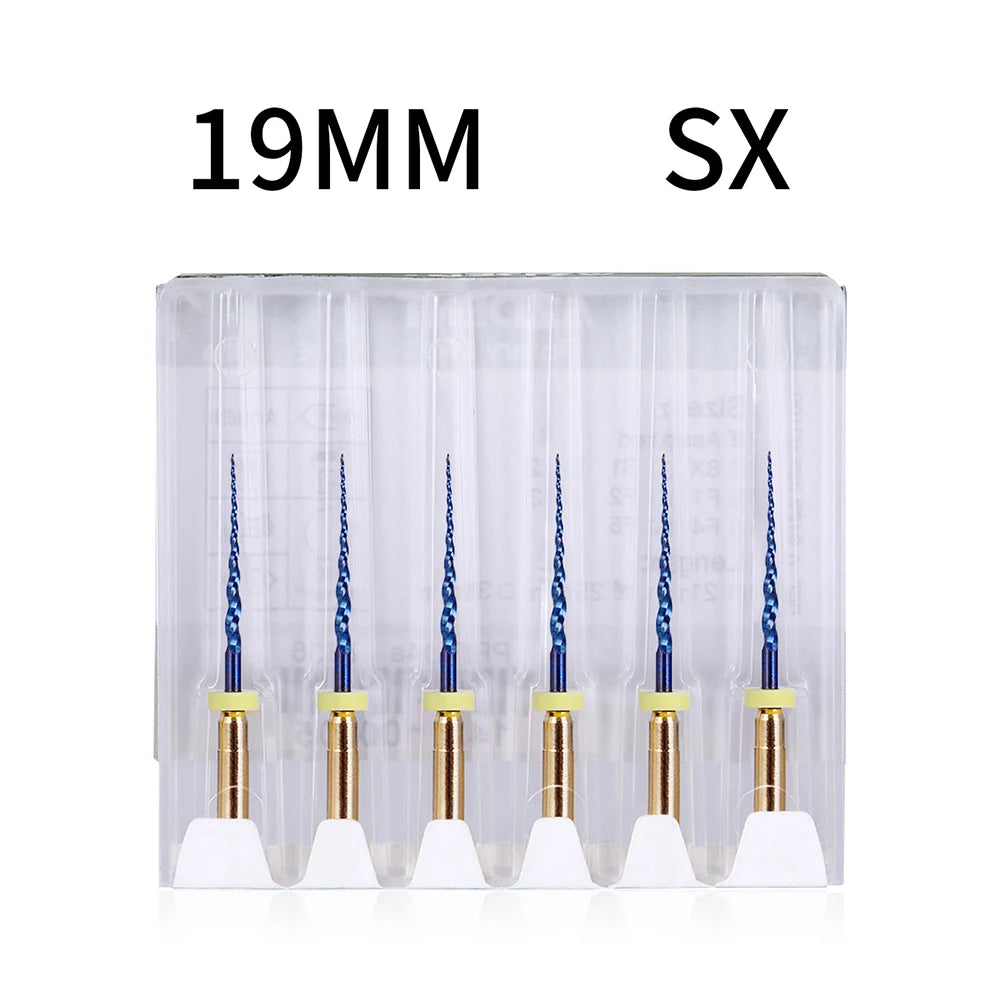 Azdent 6pcs/Pack 25mm SX Dental Files Root Canal Use Rotary Heat Activated  Endodontic Files Rotating File Dentistry Instruments