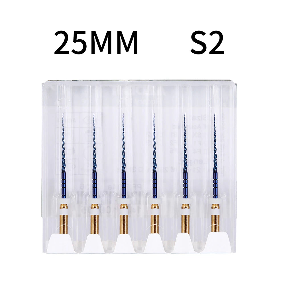 Azdent 6pcs/Pack 25mm SX Dental Files Root Canal Use Rotary Heat Activated  Endodontic Files Rotating File Dentistry Instruments