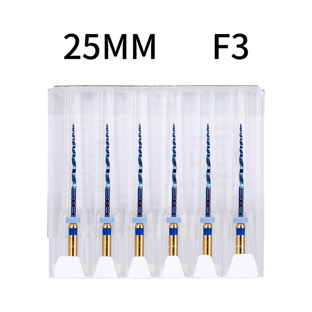 Azdent 6pcs/Pack 25mm SX Dental Files Root Canal Use Rotary Heat Activated  Endodontic Files Rotating File Dentistry Instruments