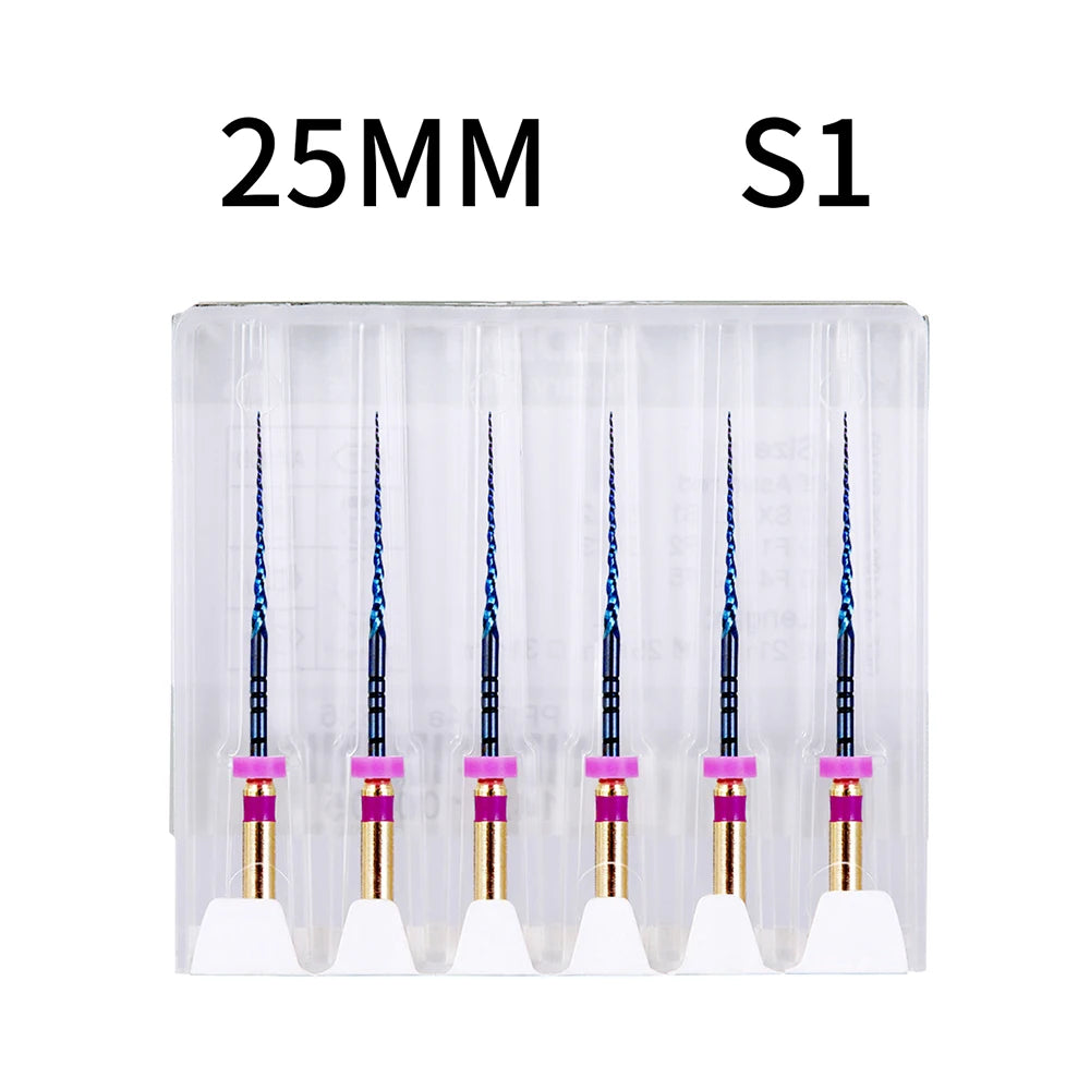 Azdent 6pcs/Pack 25mm SX Dental Files Root Canal Use Rotary Heat Activated  Endodontic Files Rotating File Dentistry Instruments