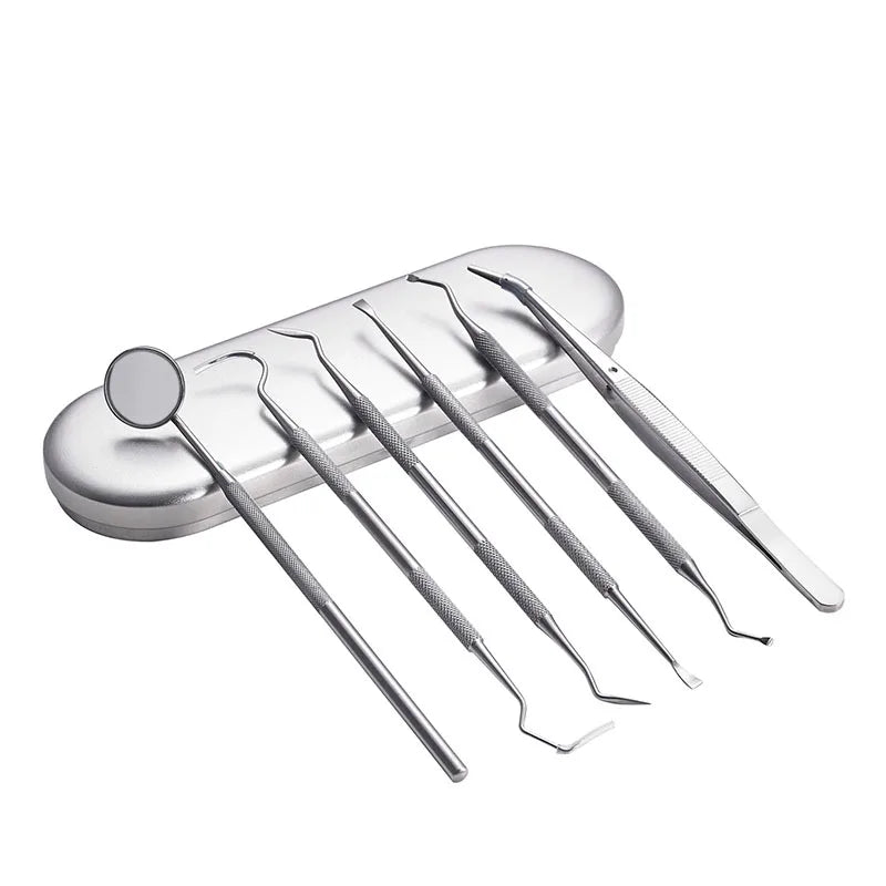 304 Stainless Steel Dental Tools Mouth Mirror Probe Tartar Protector Tartar Tools Dentist Tool Set Decalcification