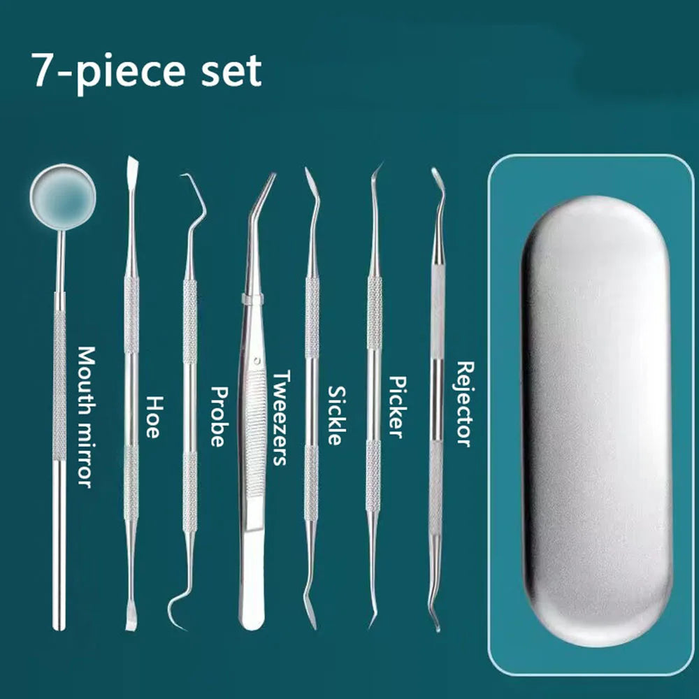 304 Stainless Steel Dental Tools Mouth Mirror Probe Tartar Protector Tartar Tools Dentist Tool Set Decalcification