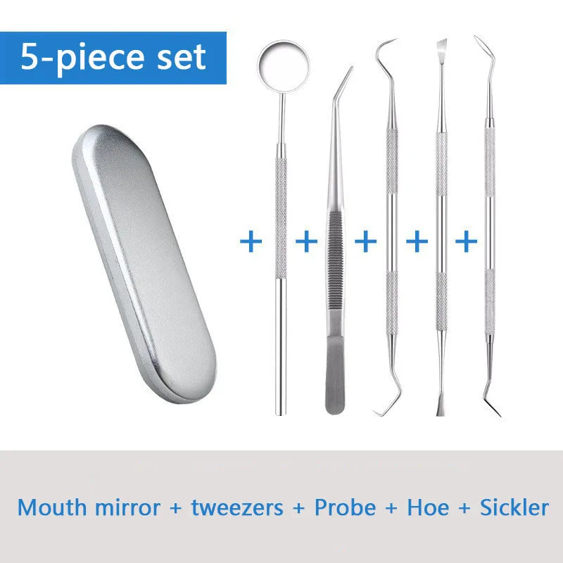 304 Stainless Steel Dental Tools Mouth Mirror Probe Tartar Protector Tartar Tools Dentist Tool Set Decalcification