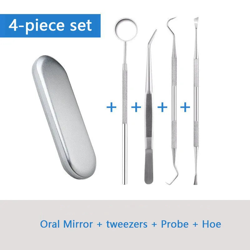 304 Stainless Steel Dental Tools Mouth Mirror Probe Tartar Protector Tartar Tools Dentist Tool Set Decalcification