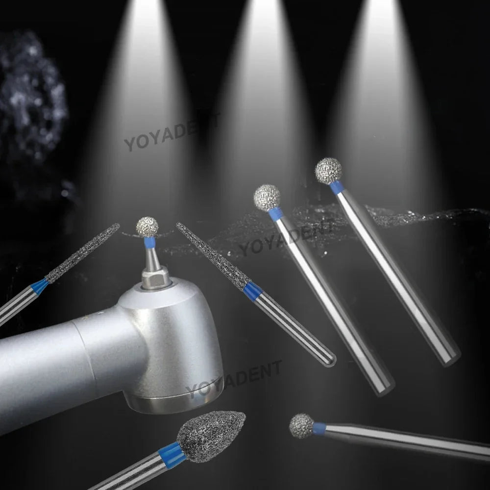 Dental Bur Diamond Burs Taper Round End TR Type Extra Fine Standard Dentistry Strawberries Drill FG High Speed Bur 1.6mm 10Pcs