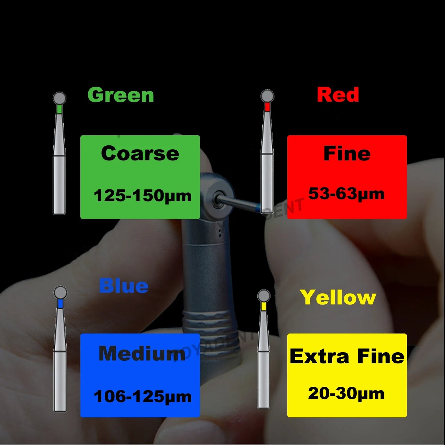 Dental Bur Diamond Burs Taper Round End TR Type Extra Fine Standard Dentistry Strawberries Drill FG High Speed Bur 1.6mm 10Pcs