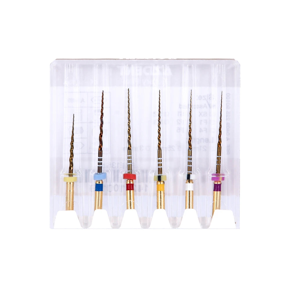 Azdent 6pcs/Pack 25mm SX Dental Files Root Canal Use Rotary Heat Activated  Endodontic Files Rotating File Dentistry Instruments