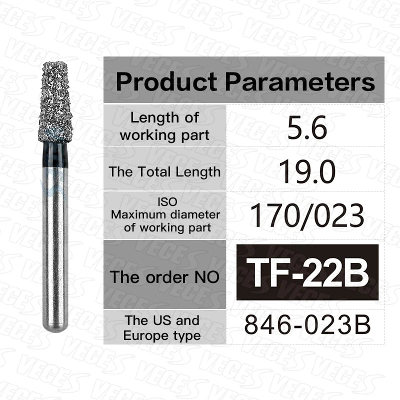 TR Type Extra Coarse Dental Diamond Burs Standard Dentistry Strawberries Drills Dentist Tools FG High Speed Bur 1.6mm 10pcs