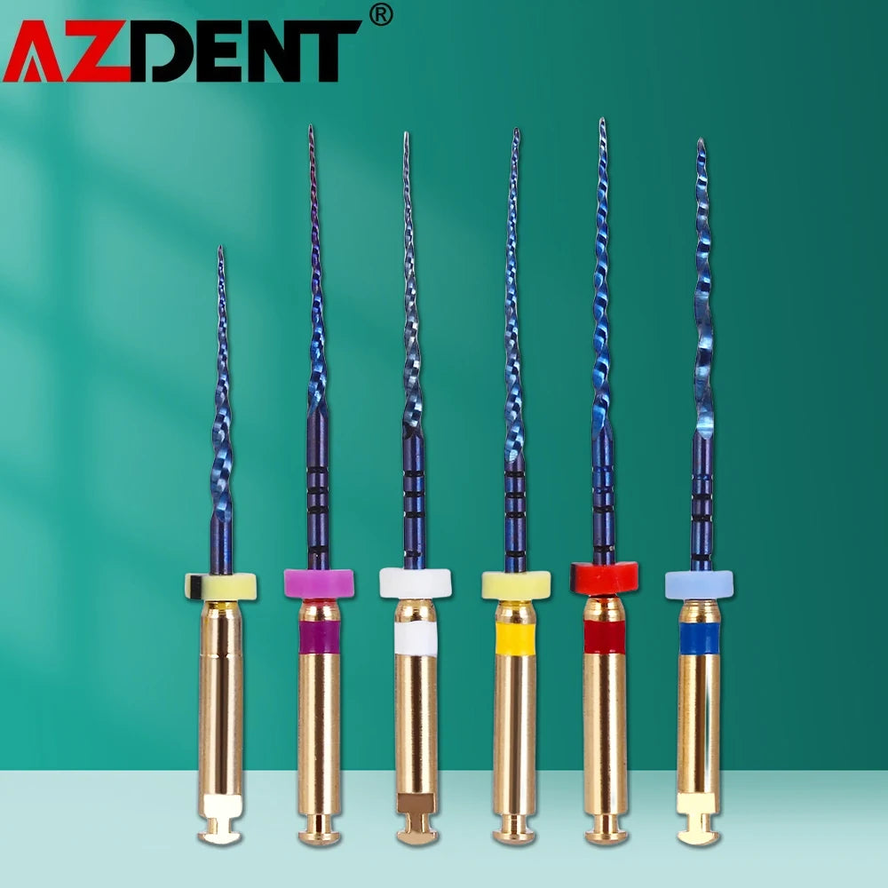 Azdent 6pcs/Pack 25mm SX Dental Files Root Canal Use Rotary Heat Activated  Endodontic Files Rotating File Dentistry Instruments
