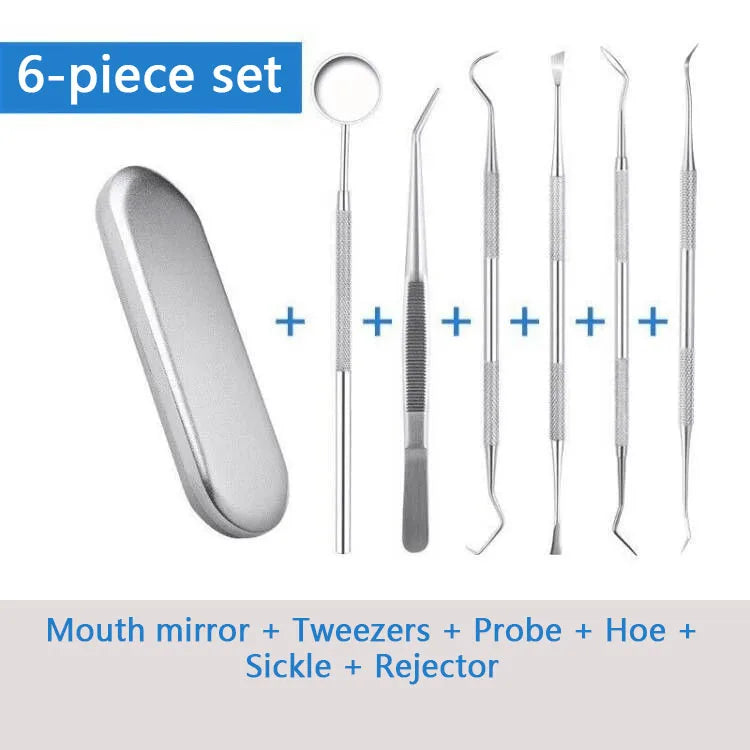 304 Stainless Steel Dental Tools Mouth Mirror Probe Tartar Protector Tartar Tools Dentist Tool Set Decalcification
