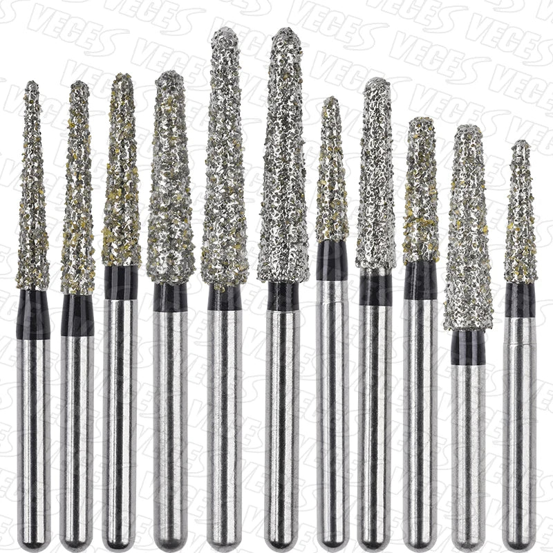 TR Type Extra Coarse Dental Diamond Burs Standard Dentistry Strawberries Drills Dentist Tools FG High Speed Bur 1.6mm 10pcs