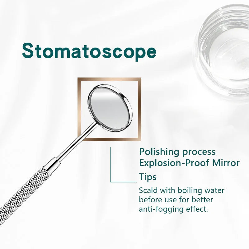 304 Stainless Steel Dental Tools Mouth Mirror Probe Tartar Protector Tartar Tools Dentist Tool Set Decalcification